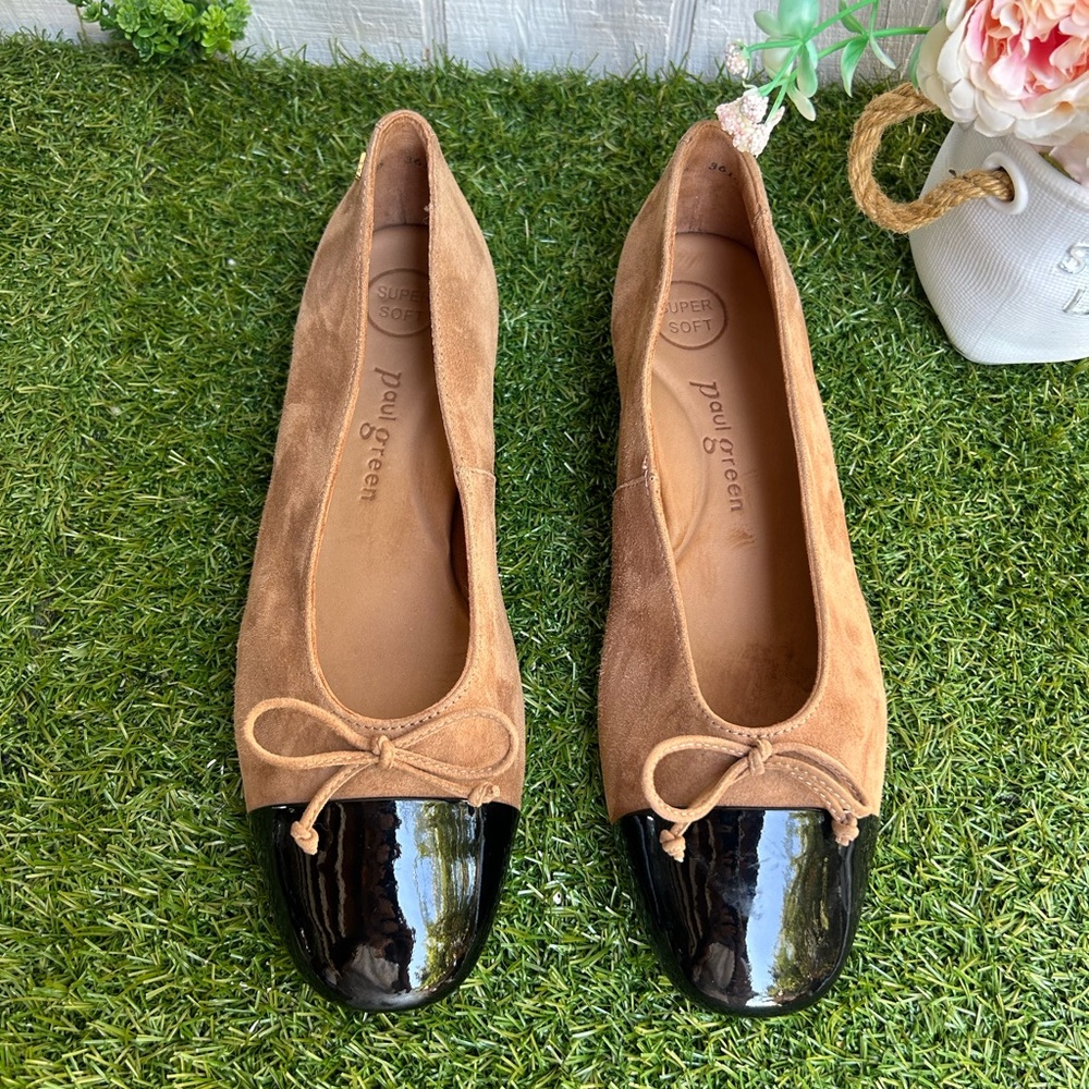 Paul Green ballerinas brown suede/black
patent size UK 6 US 8.5 New - Picture 7 of 16